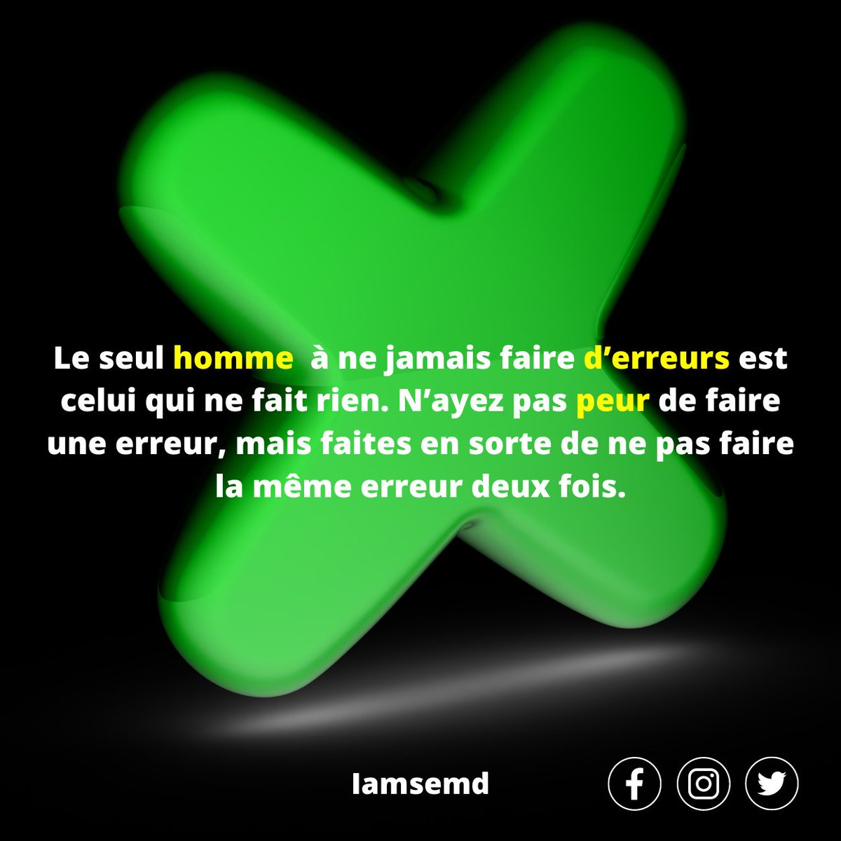 irvinsem's tweet image. Ce n'est qu'ainsi qu'on peut réussir !

#reussite #echec #essayer #erreur #bonheur #joie #travail