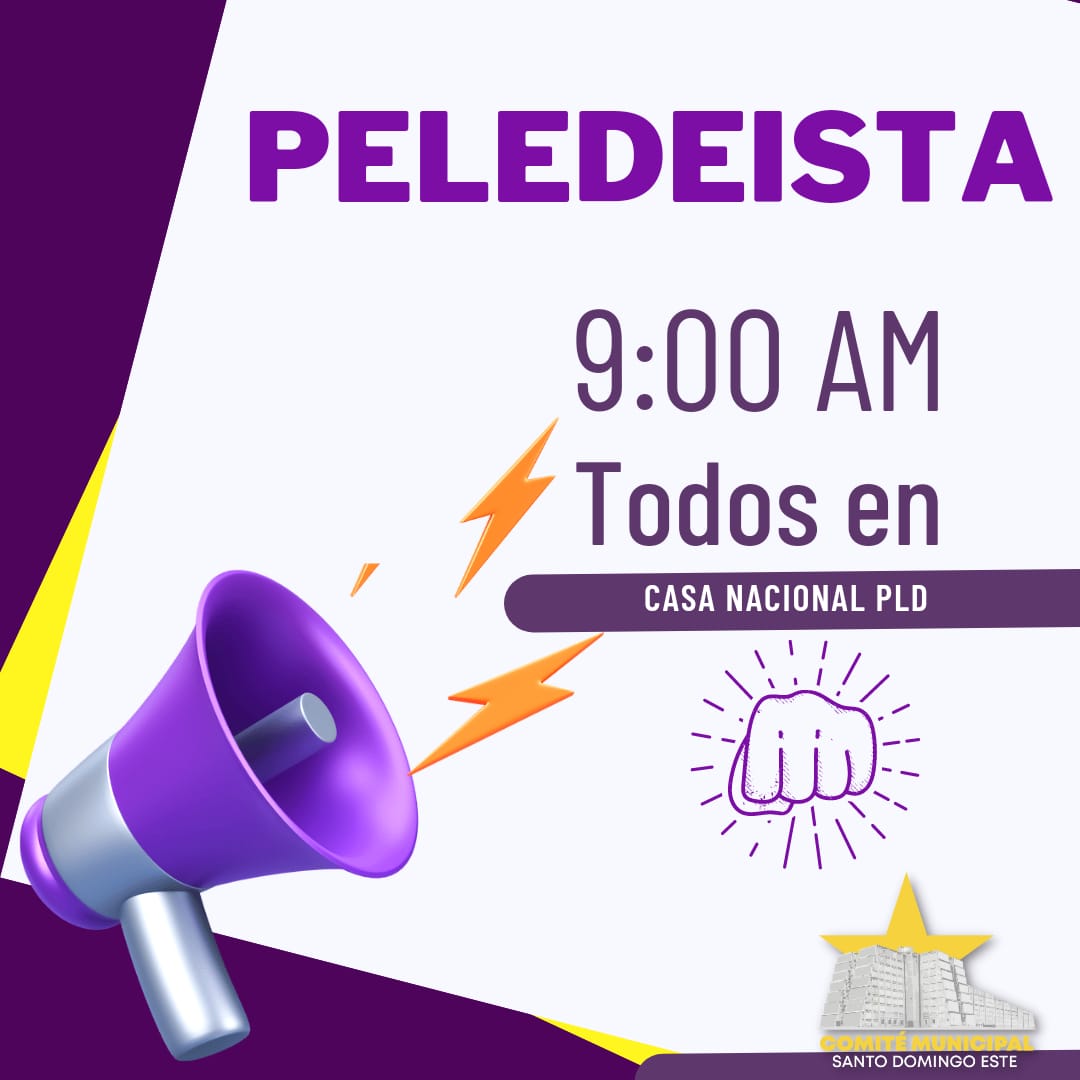 g_polancob's tweet photo. Atento: 

Vamos todos a la 9:00 A.M
A Nuestra @CasaNacionalPLD

@PLDenlinea @PLDSDO @Rpacheco1955 @FrankSoto @WiliamBatista6 @ruben_aybar @DilenMontero @Profdanis1 @jDomingoBatista @AlejandrofcSDO @Humbert39508695 @jomolina43 https://t.co/9NVTqJzvfr
