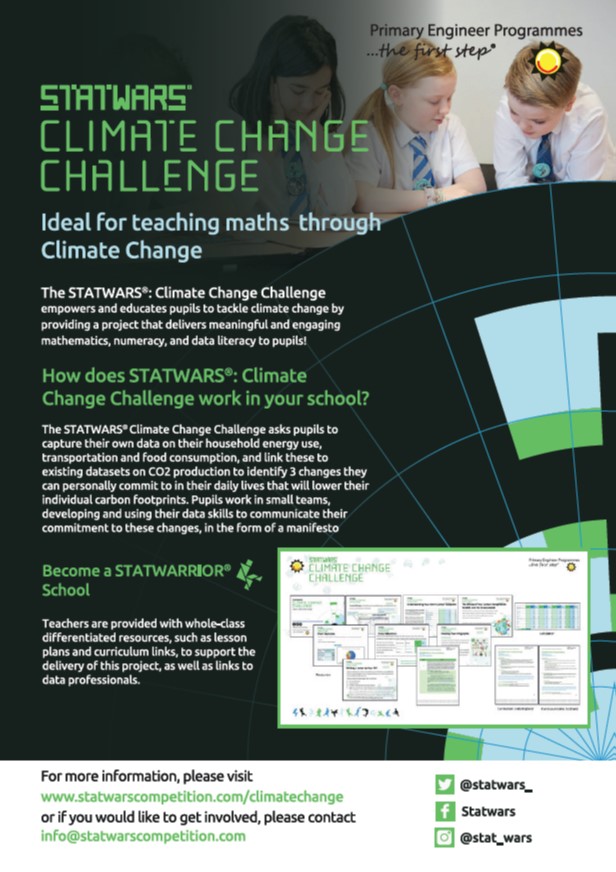 Teach #ClimateChange in your classroom with this <a href="/Statwars_/">STATWARS</a> challenge. Take part for pupil certificates, teaching resources &amp; chance to win up to £5000 in eco-prizes. Details: statwarscompetition.com/the-challenge/ #primary #secondary #schools #teachers #homeschooling #environment
