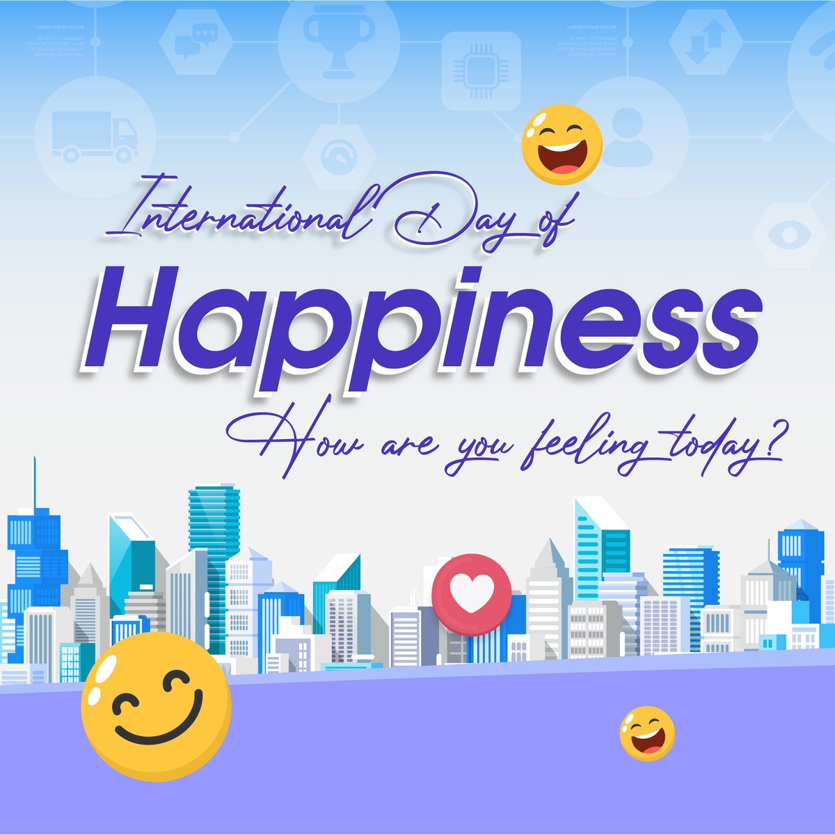 UnicloudIT's tweet photo. 🎉 Happy International Day of Happiness!
We all deserve to be happy for constantly making efforts and giving good things every day.
#unicloud #unicloudgroup #myshop #bizzonehr #unipaybox #internationalhappinessday https://t.co/HsIu2JLlqj
