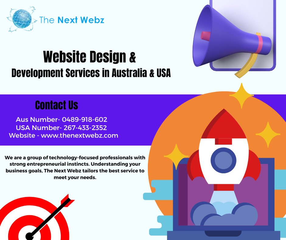TheNextWebz's tweet photo. Looking for design and development services in the USA and Australia?

Our skilled professionals are dedicated to providing top-notch solutions for your business needs.

Visit us at - https://t.co/zxF2oQtVjY

#webdesign #development #services #in #usa #australia #thenextwebz https://t.co/usd21194rR