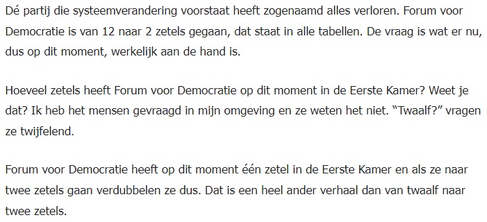 Rekenen voor dummies, op een veelgelezen extreemrechtse site.