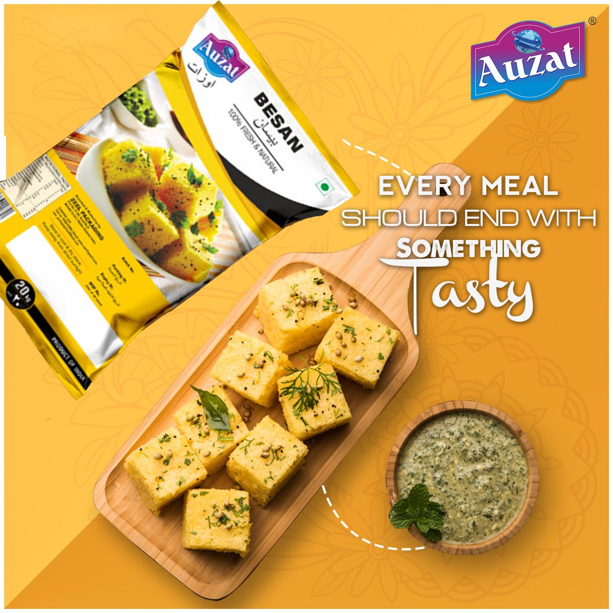 packaging_zeel's tweet photo. Dhokla made from Auzat Besan is sure to be the tastiest and crunchiest!

 #auzat #ZeelPackaging #besan #besanflour #besanatta #fresh #natural #gramflour #dhokla #gathiya #pakoda #PureBESAN #export #foodexport  #chanadalbesan #rajkot #dubai #uae #dubaiexport https://t.co/P8EfGn1CZp