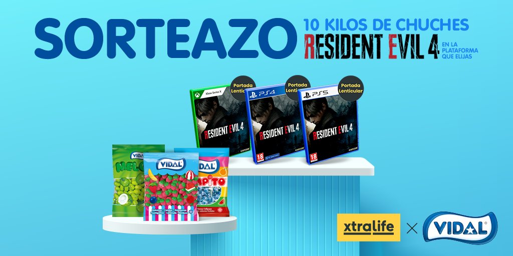 🎮 SORTEAZOOO 🎮 ¿Quieres ser el primero en tener el RESIDENT EVIL 4 Remake gracias a <a href="/xtralife_es/">xtralife</a>? 🧟‍♂️🍬 Nosotros ponemos 10 kg DE CHUCHES suficientes para pasarte toda la campaña

🔃 RT y sigue a ambas cuentas
💙 Menciona al amigo que se va a acoplar a jugar con #xtralifeVidal