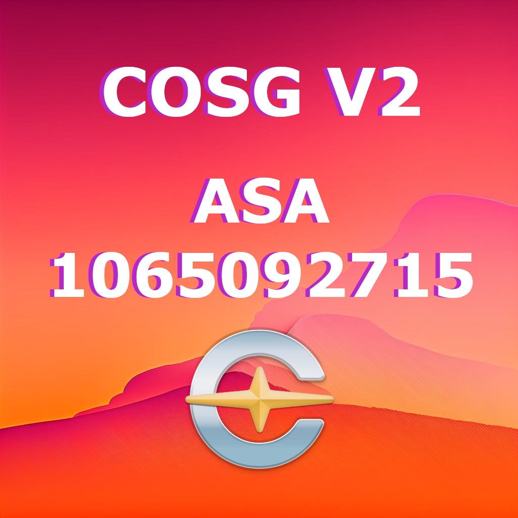Attention Cosmic fam, we've minted COSG V2. Please opt your wallets into ASA 1065092715 to prepare for migration. For several reasons, we won't be distributing the new token this week. We'll announce more details in a few days.

algoexplorer.io/asset/10650927…