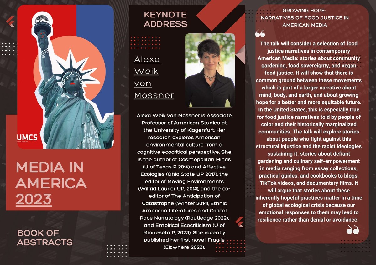MediaConferen11's tweet photo. We're proud to announce the final program and the book of abstracts for our upcoming conference Media in America 2023. 🥳 We have 44 speakers from all over the world presenting their research! Do join us on March 23-24. https://t.co/MHvTZh7TzQ 
#americanstudies #mediainamerica https://t.co/mZknXbcew2