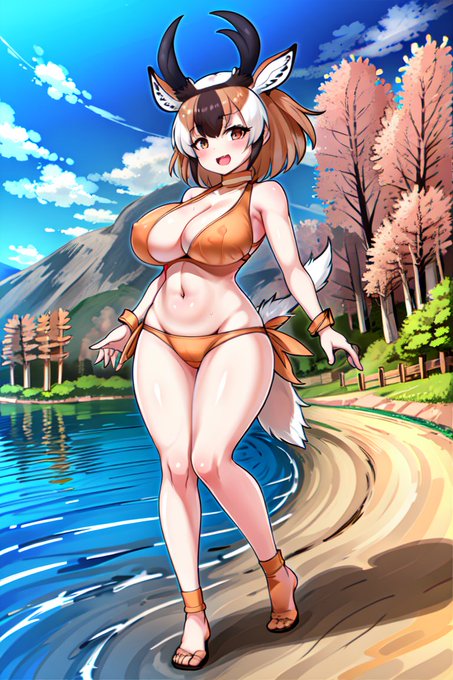 AI描きプログラムでプロングホーンの水着姿を作ってみました🦌👙

#けものフレンズ
#stablediffusion 
#AIイラスト #AIart 