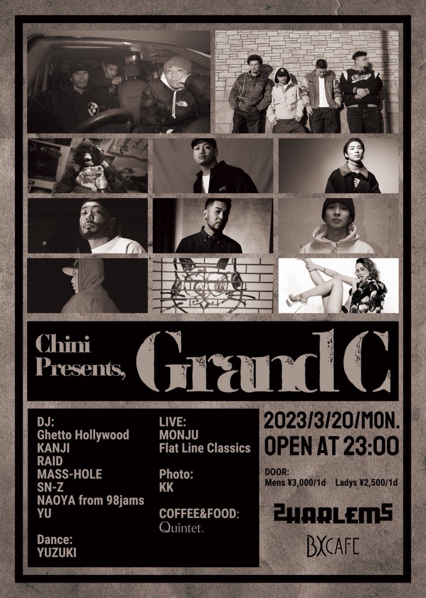 7inctree's tweet photo. 本日、Chini Presents, GrandC @ BXCAFEにてMONJUのライブがあります。ぜひ遊びに来てください、23時オープンとなります。
#ISSUGI #仙人掌 #MrPUG https://t.co/qsY5zfCYqF