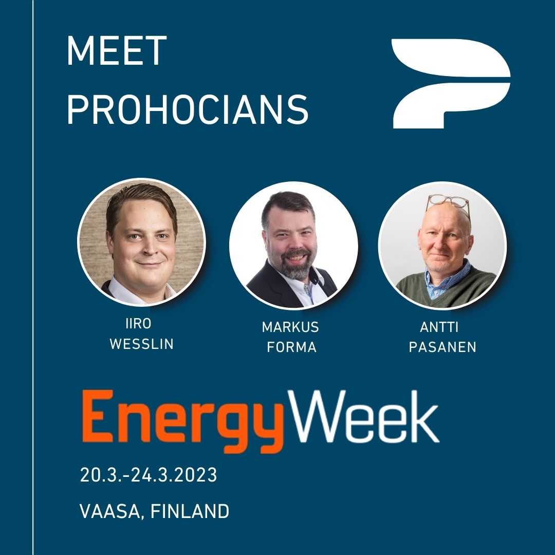 ProhocOy's tweet image. Vaasa is full of Energy this week! Come and meet our Prohocians @IiroWesslin, @FormaMarkus and Antti Pasanen at Vaasa EnergyWeek. They are happy to tell you about Prohoc&apos;s energy project outlook and our services.
#energyweek #prohoc #empoweringprojects #vaasa