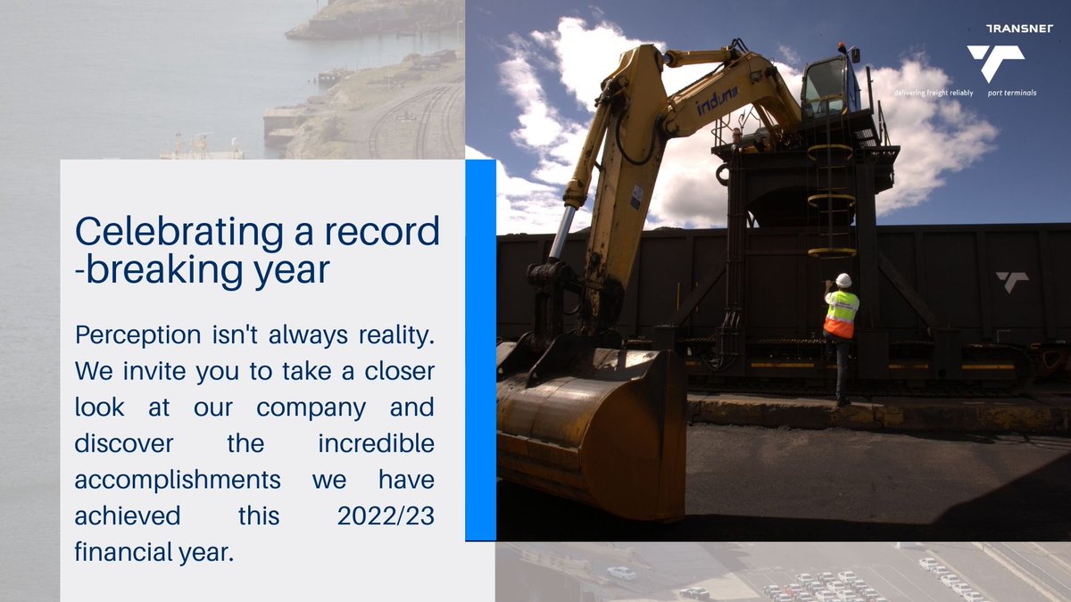 TPT_Transnet's tweet photo. Transnet Port Terminals is more than meets the eye. In reality, we are breaking records and exceeding expectations. Join us for an eye opening journey and discover the amazing things we are accomplishing every day. #TPTAtWork #SeriousAboutService https://t.co/5Dp9Ea4yg3