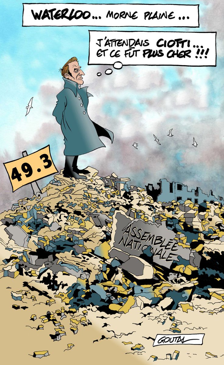slovar's tweet photo. #ReformeRetraites #49-3 #Macron Dessin de #Goutal https://t.co/DU1A2LcvMe
