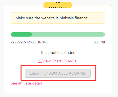 🏆Pancake swap listing  = 20 March 16:00 UTC

Contract = 0x9F55c34dC4b00659d70BEa02769BaE51b0C341fc

🧛‍♀️
Less than 6 hours! Claim button will be available right after creation of liquidity.
#addams #wednesday #wednesdaynft #pinksale #crew3 #fairlaunch #bsc #nft #usdc #pancakeswap