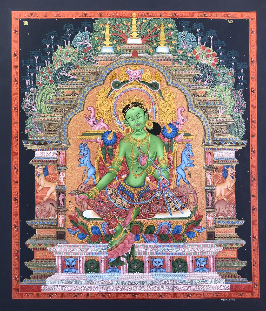 lama_thanka's tweet photo. The Savioress Green Tara.
.
.
.
.
.
#Greentara #dolma #yeshedawa #mainfoldlights #bodhisattva #bodhichitta #tara #mother #enlightenment #omtaretuttareturesoha #lamathankapaintingschool #thangka #himalayanart #thankapainting #heritage #livingheritage #mindfullness #sacred https://t.co/eoMvFiuqRN