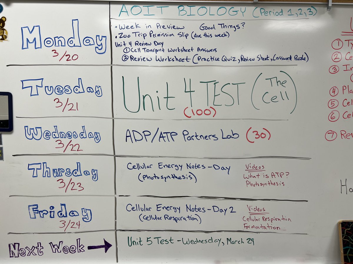 MrDerda's tweet photo. This week in AOIT Biology: https://t.co/g7LRKPh32P