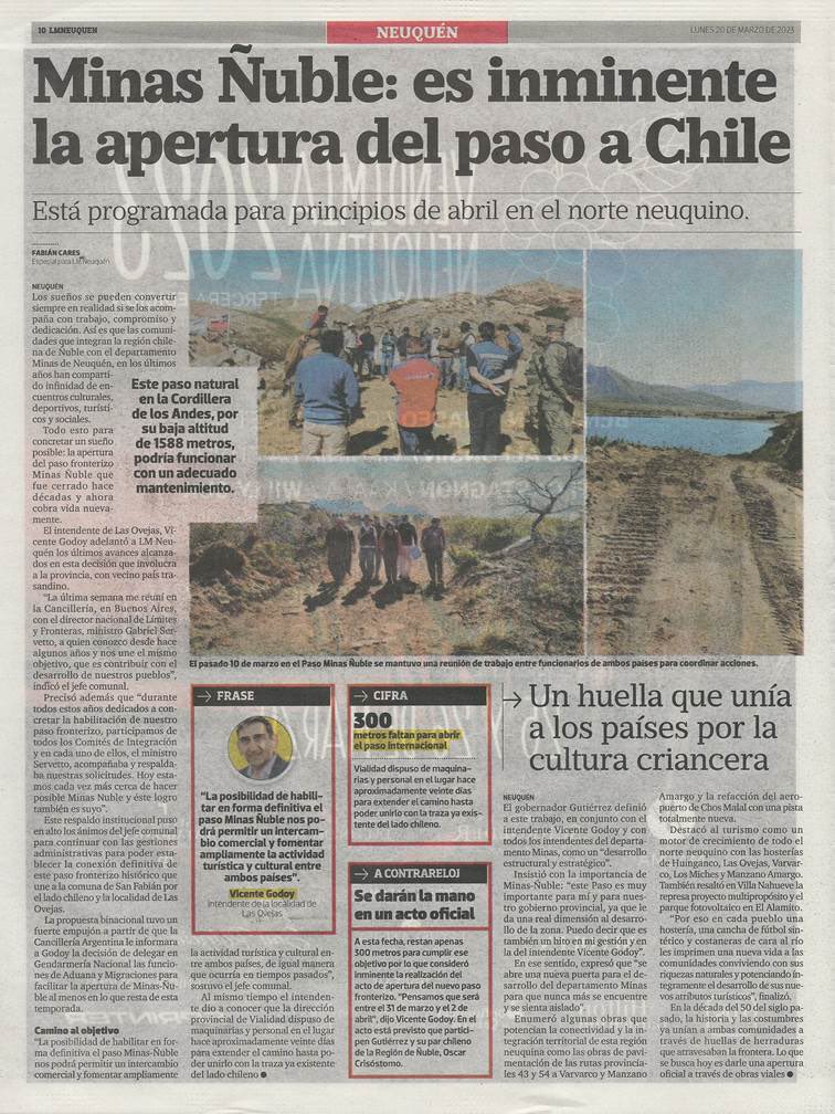 Sucederá. La Provincia tendrá un nuevo paso. Se consolida nuestro Norte neuquino. Gran trabajo de <a href="/hvgodoy/">Hector Vicente Godoy</a> junto a <a href="/OmarGutierrezOk/">Omar Gutierrez</a>