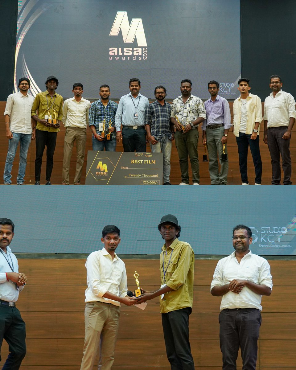 TamilPeteru's tweet photo. Thank you @vishalvenkat_18 sir for Recognising us as #BestDirector &amp; #BestCinematography for our Shortfilm #KaKaaKulam 💫
Thank You Team🤍 @TamilSignature
@StudioKct @kumaraguruyugam 
#AisaAward #Yugam2023 #SilaNerangalilSilaManidhargal #film #FilmFestival #vikatan #vikatanawards https://t.co/Eeemm2m1ZC