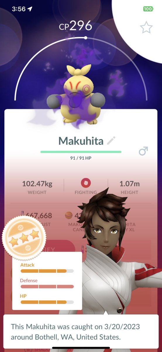 TrainerCastles's tweet photo. 13/15/13 Makuhita. 
Shall I purify for a PerfectIV. 
Im torn. https://t.co/lPVZPW5W2e