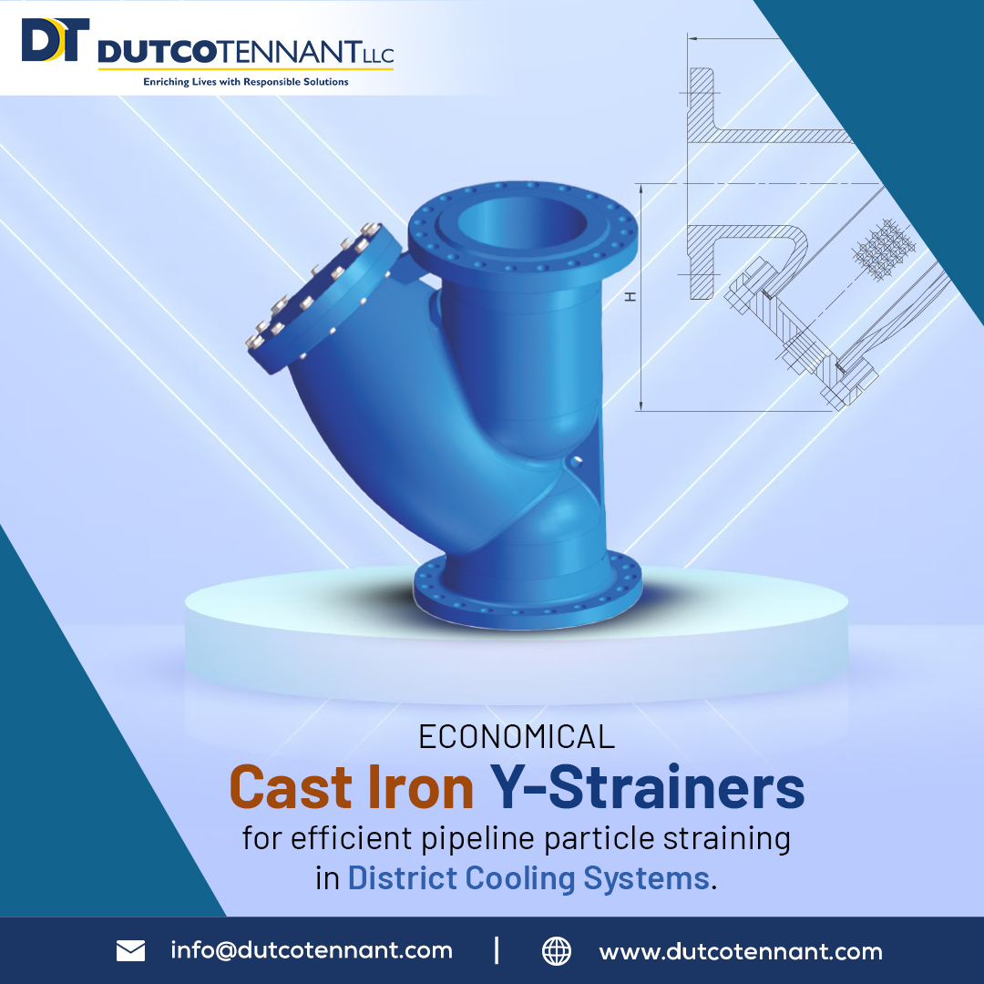 Dutcotennant's tweet photo. Keep #districtcoolingsystem free from clogging of foreign particles with our Y-Strainers. With cast iron body construction.
Find out more about them at https://t.co/WYjgNNcOR3.
#YStrainers #mepsupplies #pipingsystems #mepdesign #DutcoTennatLLC https://t.co/AYCFu3tWWc