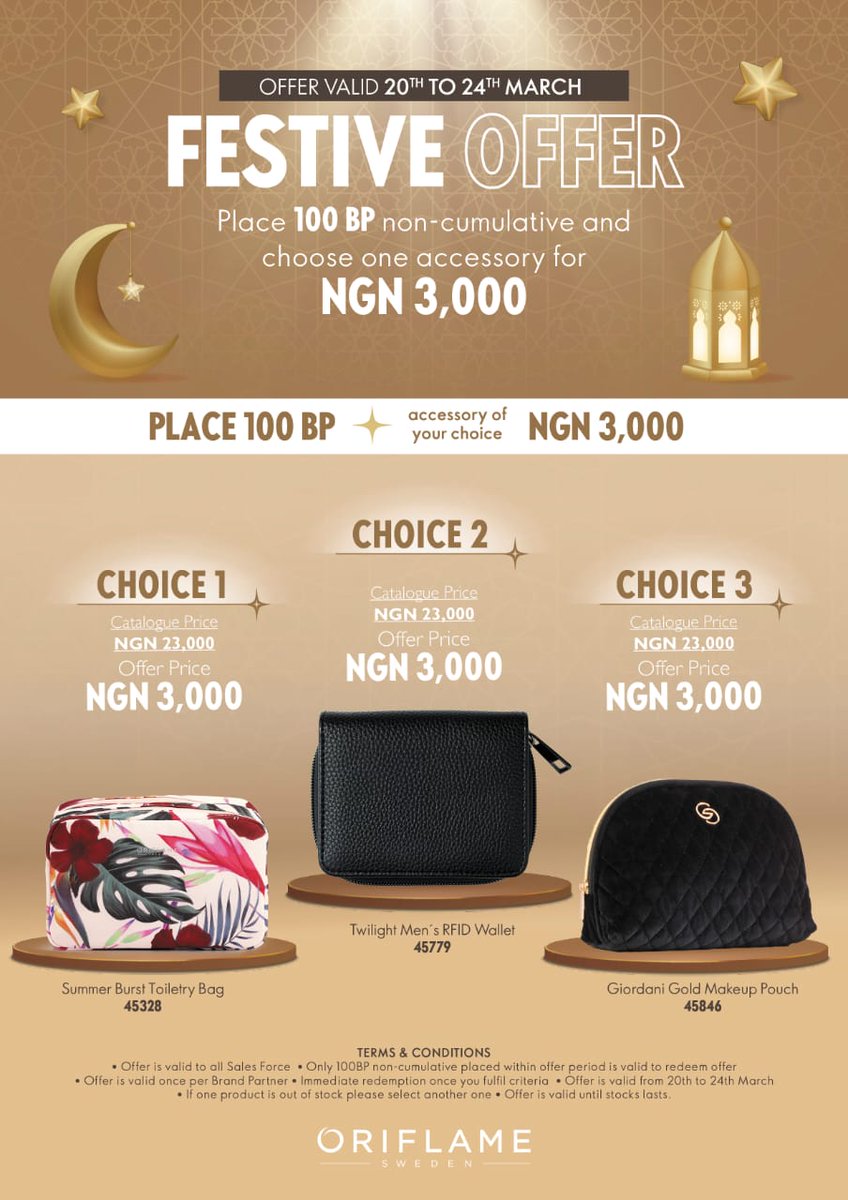 eze_ebele's tweet photo. @toyin_abraham1 The best time to join Oriflame is NOW!!
Get purse worth 23k for jist 3k on top of the free registration, free sample perfume, free roll on,free starter kit,free coaching kai  🥳 🥳 

And you also get to buy the products directly from the company at discount prices! Not all..... https://t.co/6evmya8T7s