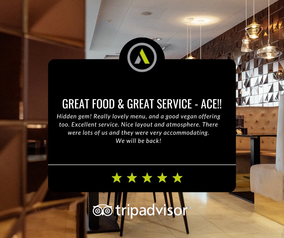 AveTennisFood's tweet photo. Don't just listen to us; read what our customers say
#Review ⭐️⭐️⭐️⭐️⭐️

Great food &amp; great service - Ace
Hidden gem! Really lovely menu &amp; a good vegan offering too. Excellent service. Nice layout &amp; atmosphere. There were lots of us &amp; they were very accommodating. We will be back https://t.co/aTpgFuJawj