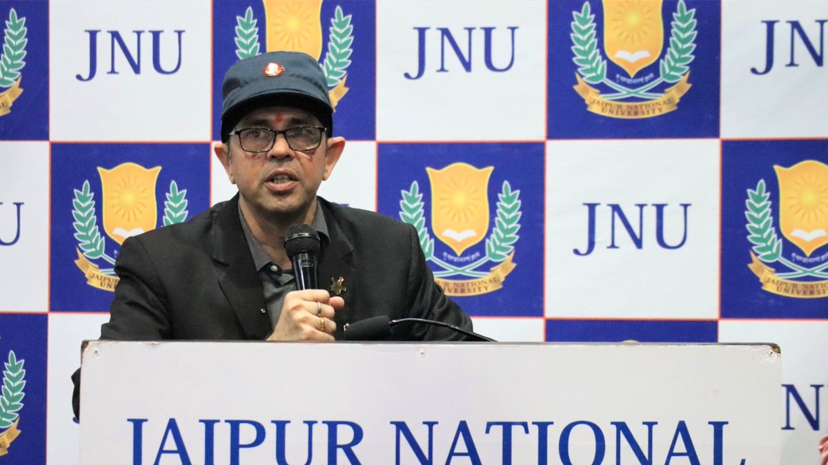 JAIPURJNU's tweet photo. Exploring the Frontlines of Journalism

An insightful journey into the World of Defense reporting at #JaipurNationalUniversity! A glimpse of the Guest Lecture by Lt. Col Amitabh Sharma!!

#journalismandmasscommunication #defencejournalism #SchoolofMediaSudies #learningwithJNU https://t.co/UxujrY2OTV