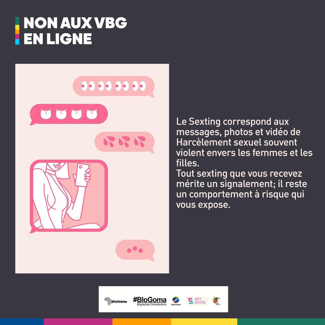 On les appelle les 'sextos', ces messages, ces photos ou ces vidéos à caractère sexuel. C'est aussi une forme de harcèlement numérique très fréquent. 
@Africtivistes @activismdrc @Safe_sisters @AfrikaYouthM
#Digitalsafety
#Genderequality
#Generationegalité
#Cyberviolence
#Blogoma