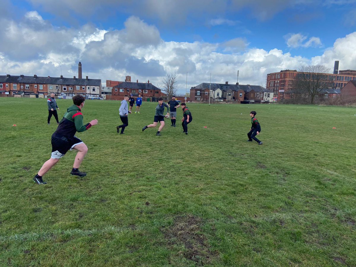 A great turn out for our first RTP session in Oldham on Saturday🙌

12 new players joined us to receive first class coaching🦏

If you missed it, join us at our next session this Saturday📅

📍 Hollinwood Rugby Club
⏰10-11:15am

Click here to register 👉 bit.ly/42rFX20