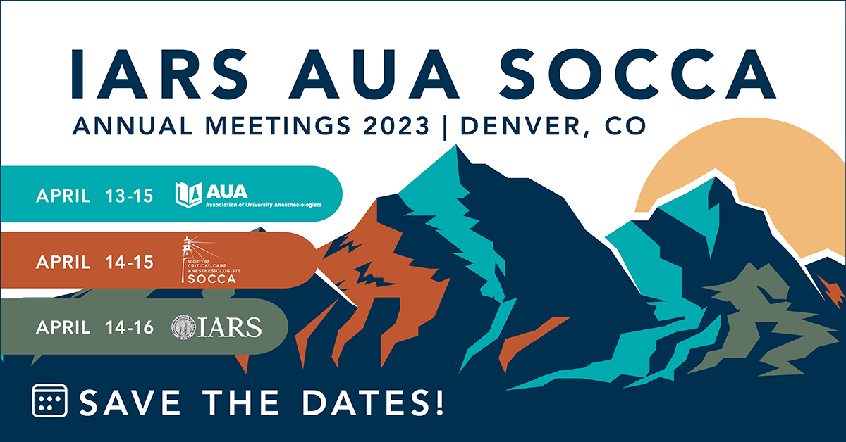 Last Day to Register in Advance for #IARS23, #AUAAnes23 & #SOCCA23 Annual Meetings & #ScholarsDay23! Join thought leaders in #anesthesiology for meaningful networking, scientific exchanges & quality education! #eSAS #anesthesiology @IARS_Journals ow.ly/XG1W50MVIZg