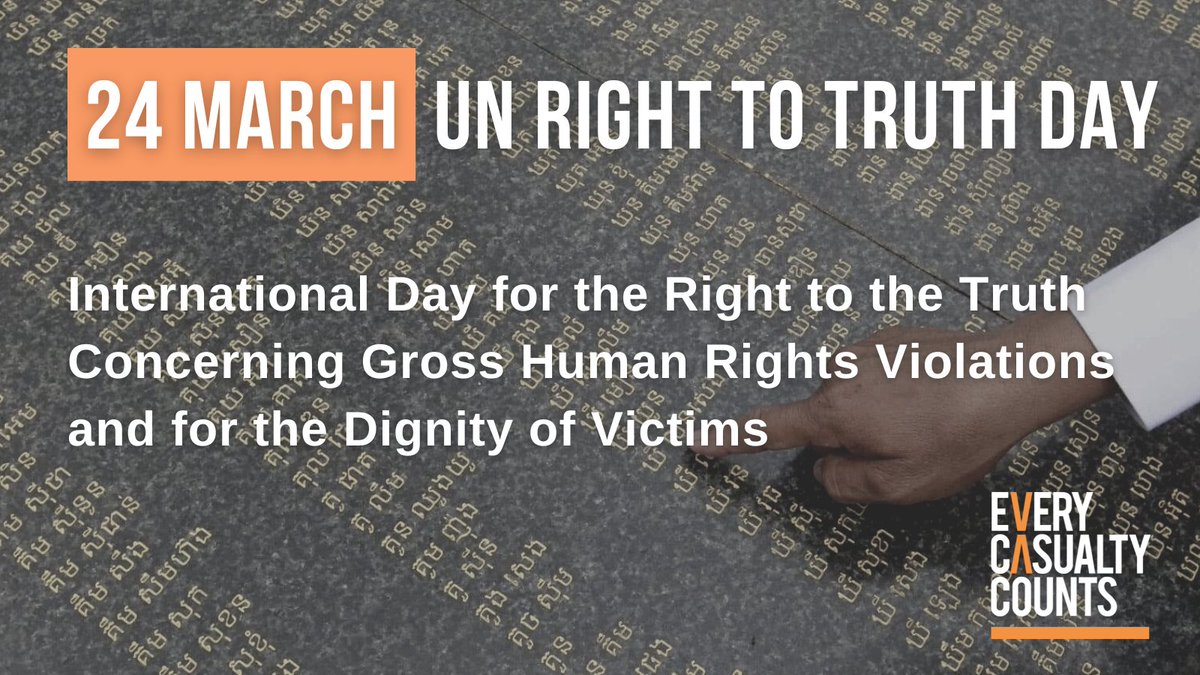 The families of victims of armed conflict have a right to know the specific circumstances of their death, in order to promote human dignity. #HumanRights 

Record. Recognise. Remember. 

un.org/en/observances…
