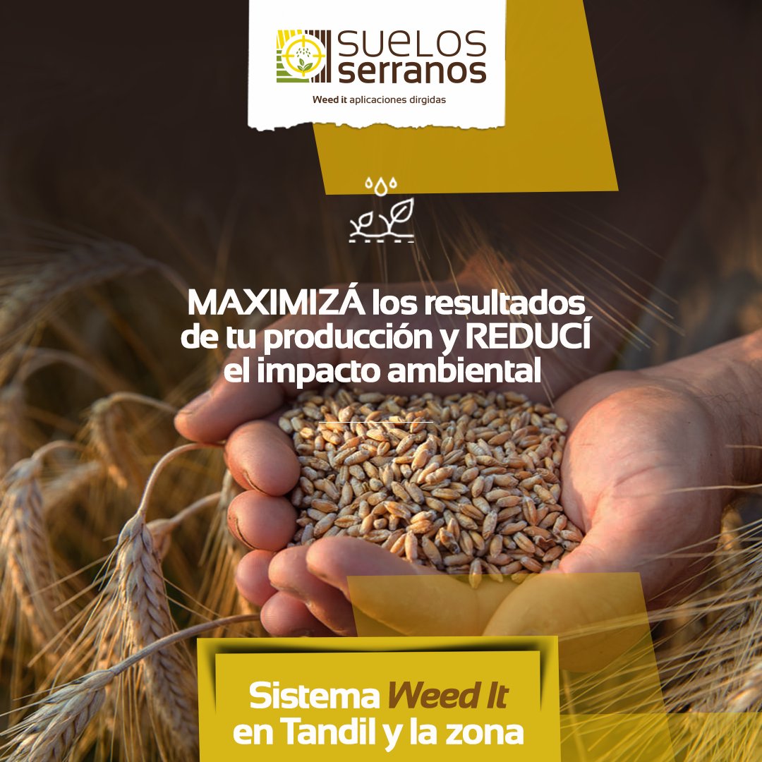 Gracias al Ssitema de Pulverización Weed IT ahora es mucho más fácil mazimizar los resultados de tu productos y también reducir el impacto ambiental 🌱✅

¡Chau malezas, hola mejores resultados para todos! 🙌

Escribinos para + INFO.
#SUELOSSERRANOS - #tandil
