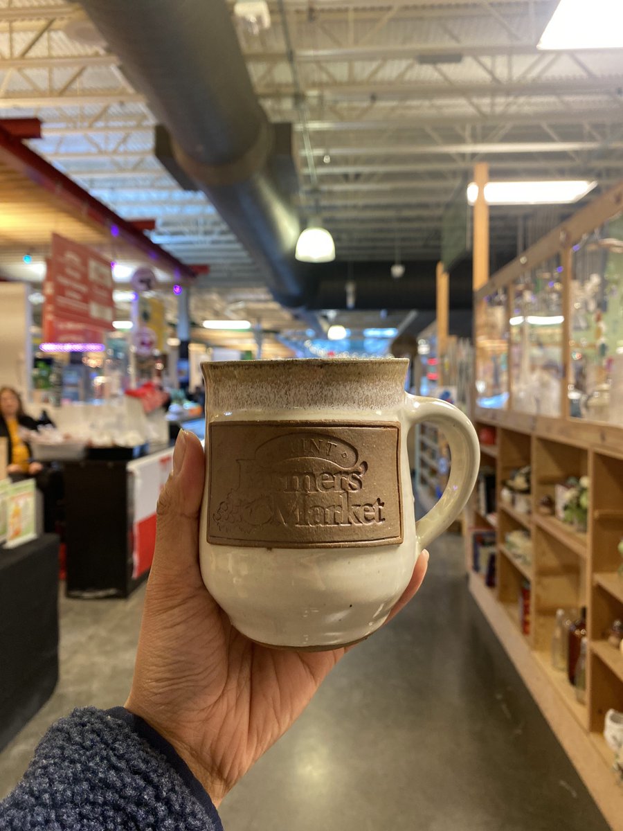 We think your coffee will taste better in this Flint Farmers' Market mug 😉
Open Tues, Thurs &amp; Sat 9am-5pm.