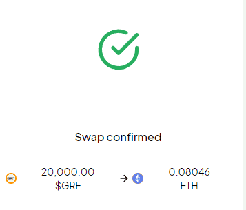 10ftMarketplace's tweet photo. 💸💸Woohoo 

Recent transaction in @10FTGIRAFFESNFT marketplace 

20,000 $GRF Tokens swapped for .08046 Eth

Is this utility 🤯

#NFTGiveaways #NFTshill #NFTCommunitys https://t.co/JNAXhCyhmU