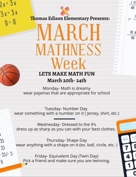 Celebrate math this week at <a href="/ThomasEdisonES/">Thomas Edison ES</a>. <a href="/MNPSLibraries/">MNPSLibraryServices</a> <a href="/MetroSchools/">Metro Schools</a>