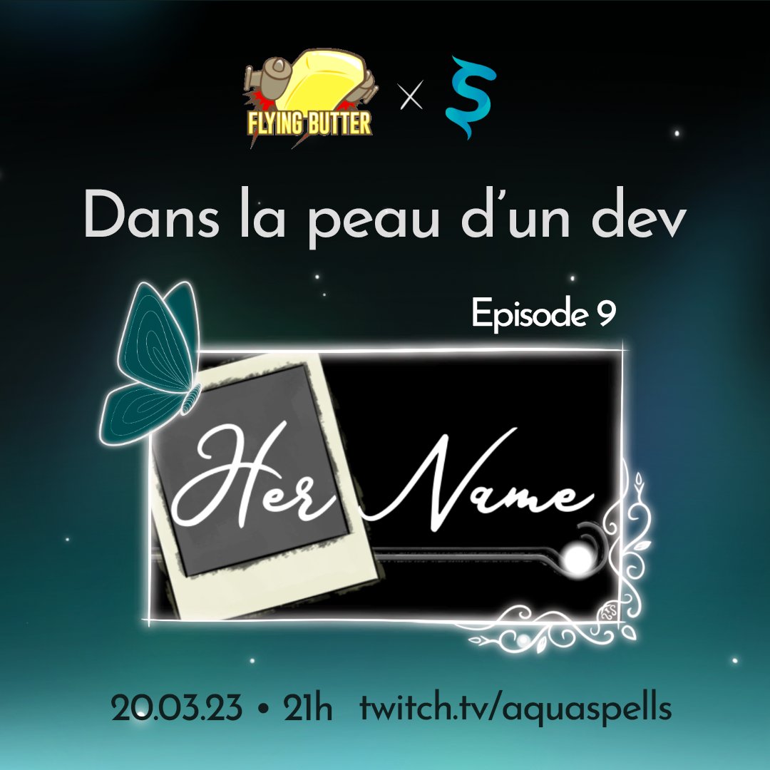 aquaspells's tweet photo. Dans la peau d'un dev ━ Episode 9, c'est ce soir avec Julien de @FlyingButter9 🦋

On continue d'implémenter notre derniere enigme dans Unity !

━━ 20.03.23 • 21h
━━━ https://t.co/ClFuEptQED https://t.co/Z1ZXDCUNYr