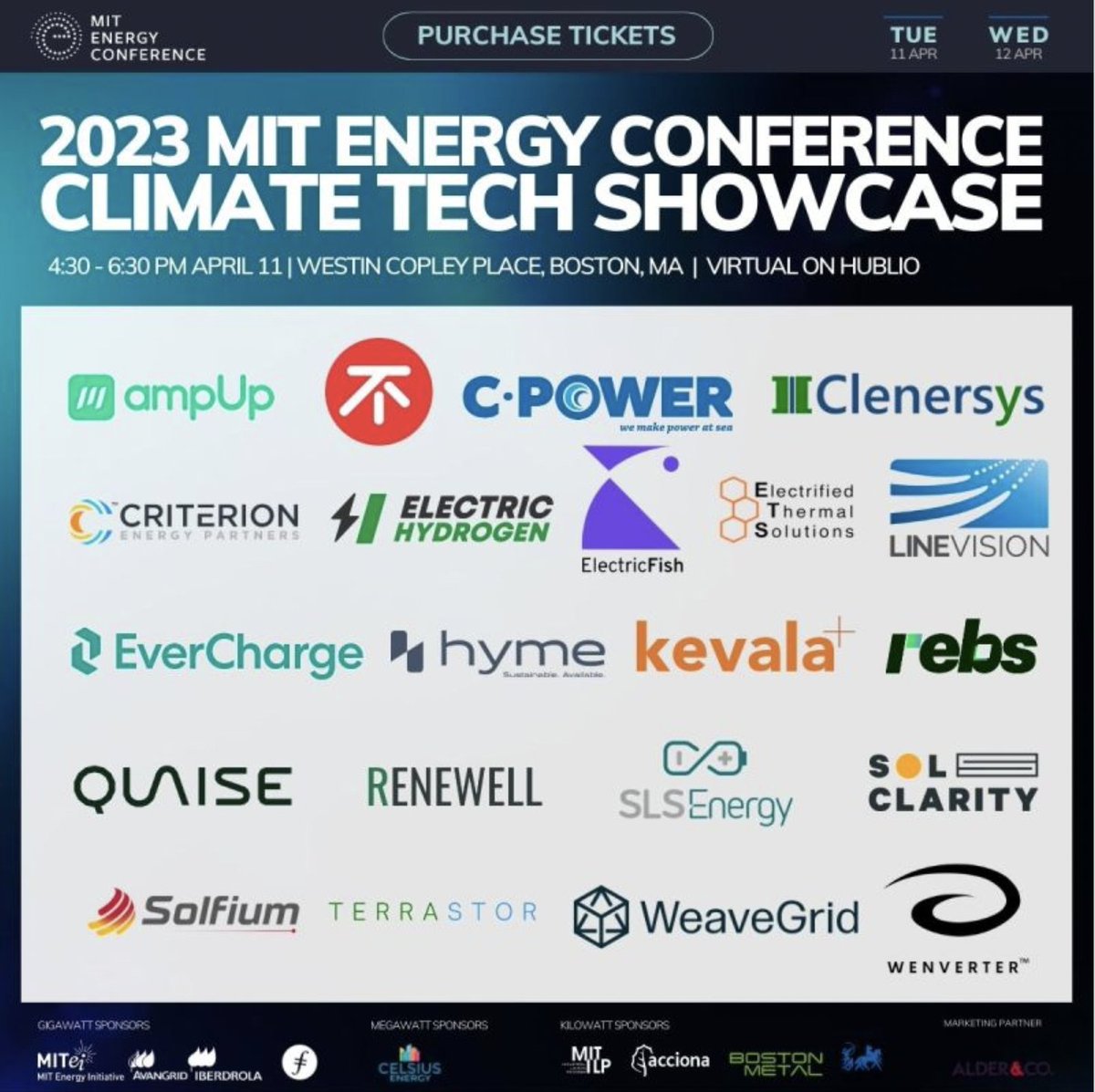 MITEnergyConf's tweet photo. Innovation is key to the energy transition. Interested in climate tech innovations and startup culture? Join us on Day 1 of the MIT Energy Conference Energy &amp; Climate Tech Startup Showcase to interact with over 50 climate tech startups! Get tickets here: https://t.co/k01jKefeaG https://t.co/Wmq9TRcP8R