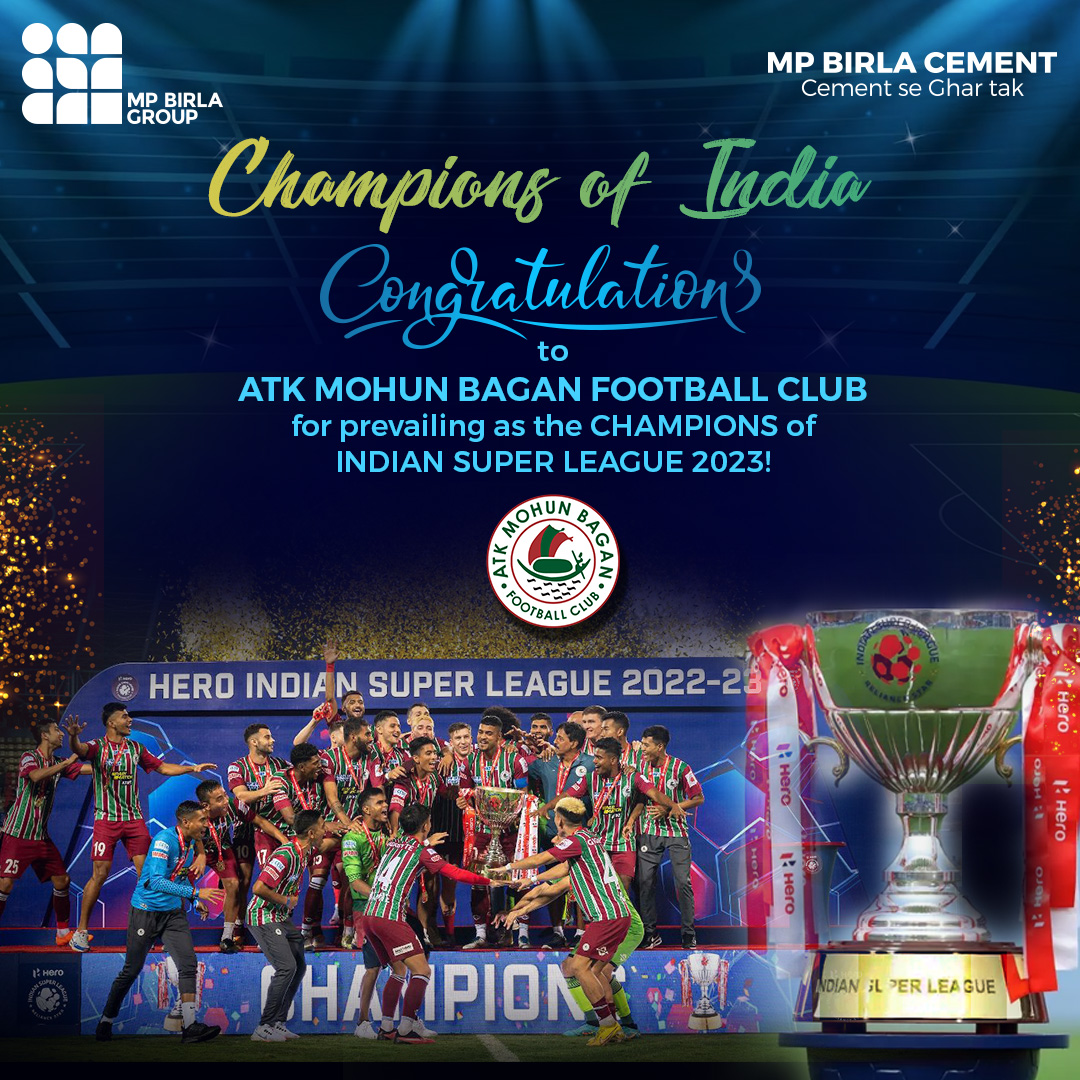 MPBirla_Cement's tweet photo. Hearty congratulations to ATK Mohunbagan for ruling the leader board and becoming the champions of ISL yet again!
Three cheers for our team🤩
.
.
.
#MPBirlaCement #MPBirla #ISL #ATKMohunBagan #FootballFever https://t.co/Um4GzLXk3x