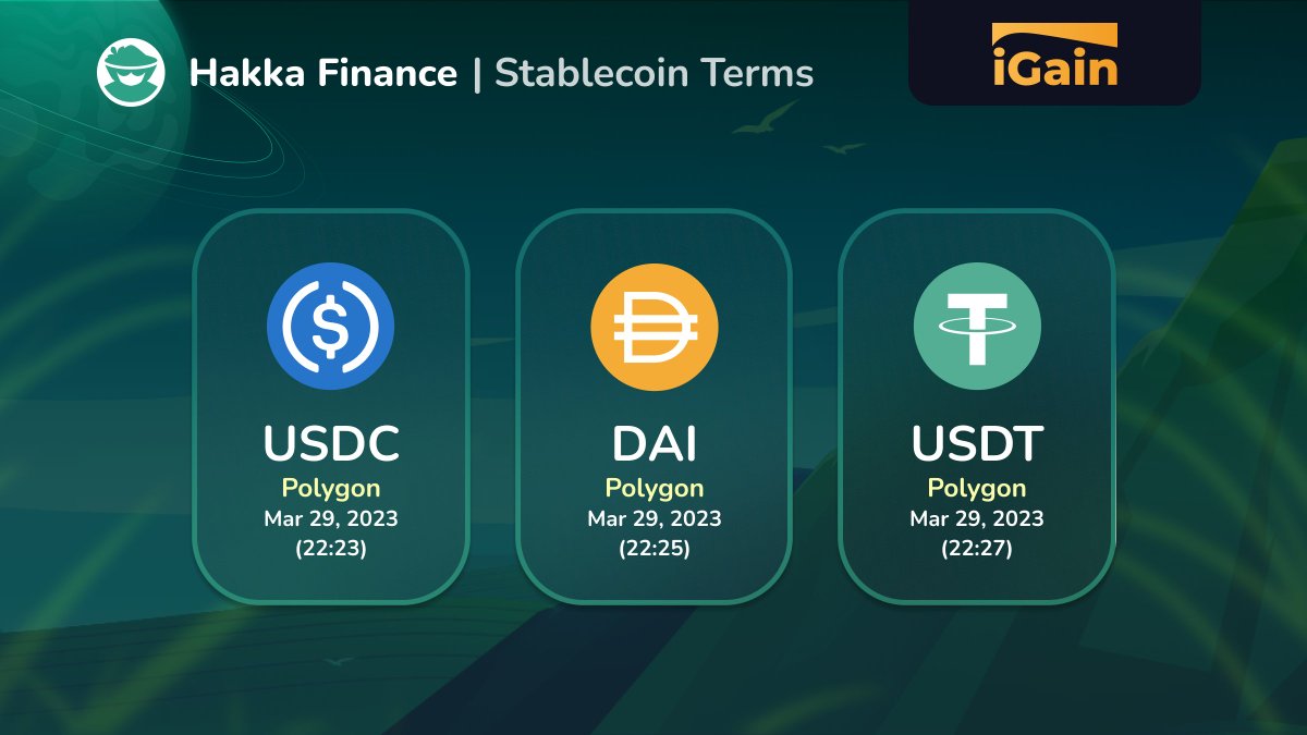 🔔 Three stablecoin terms on iGain IRS are set to expire in 9 days!

Most people take advantage of arbitrage opportunities by trading $LONG and $SHORT tokens, especially during this time. Trade at your own risk.
 
<a href="/iGainFinance/">iGain Finance | Crypto Derivative Trading Platform</a> #DeFi #stablecoin