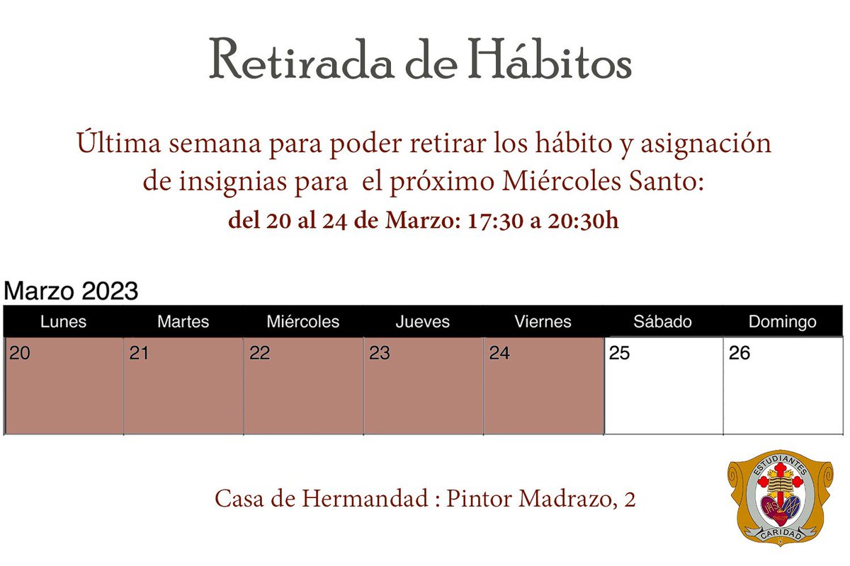 RETIRADA DE HÁBITOS