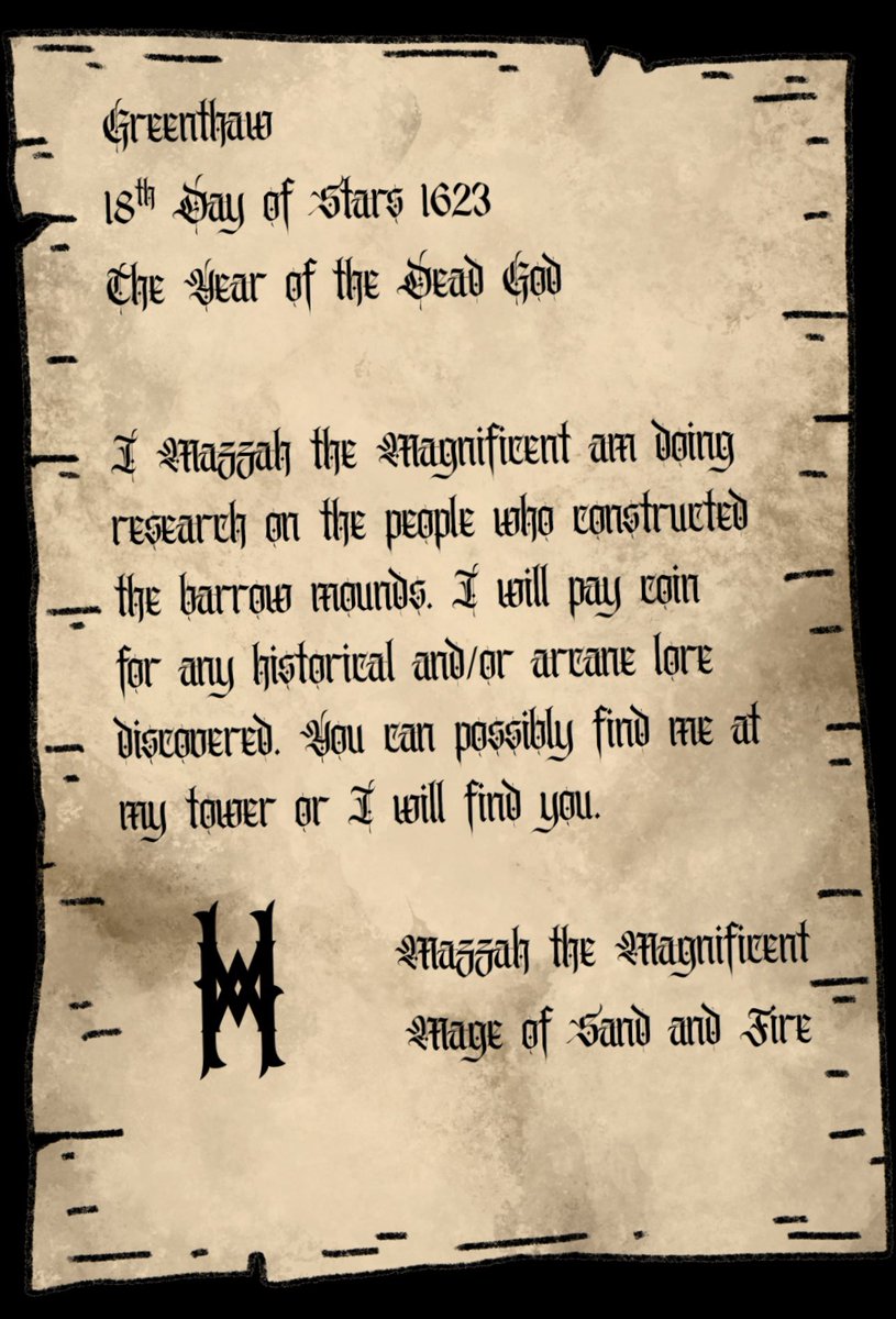 Travis_Fauber's tweet photo. Here is a look at in-game posts found on the request board at The Brazen Strumpet. These are for my Barrowmaze games I’m running at @HerdConWV 2023.
#ttrpg #dnd #dnd5e #dungeonsanddragons #Barrowmaze #megadungeon #herdcon #herdcon2023 #herdconwv https://t.co/4B8RnGMgkv