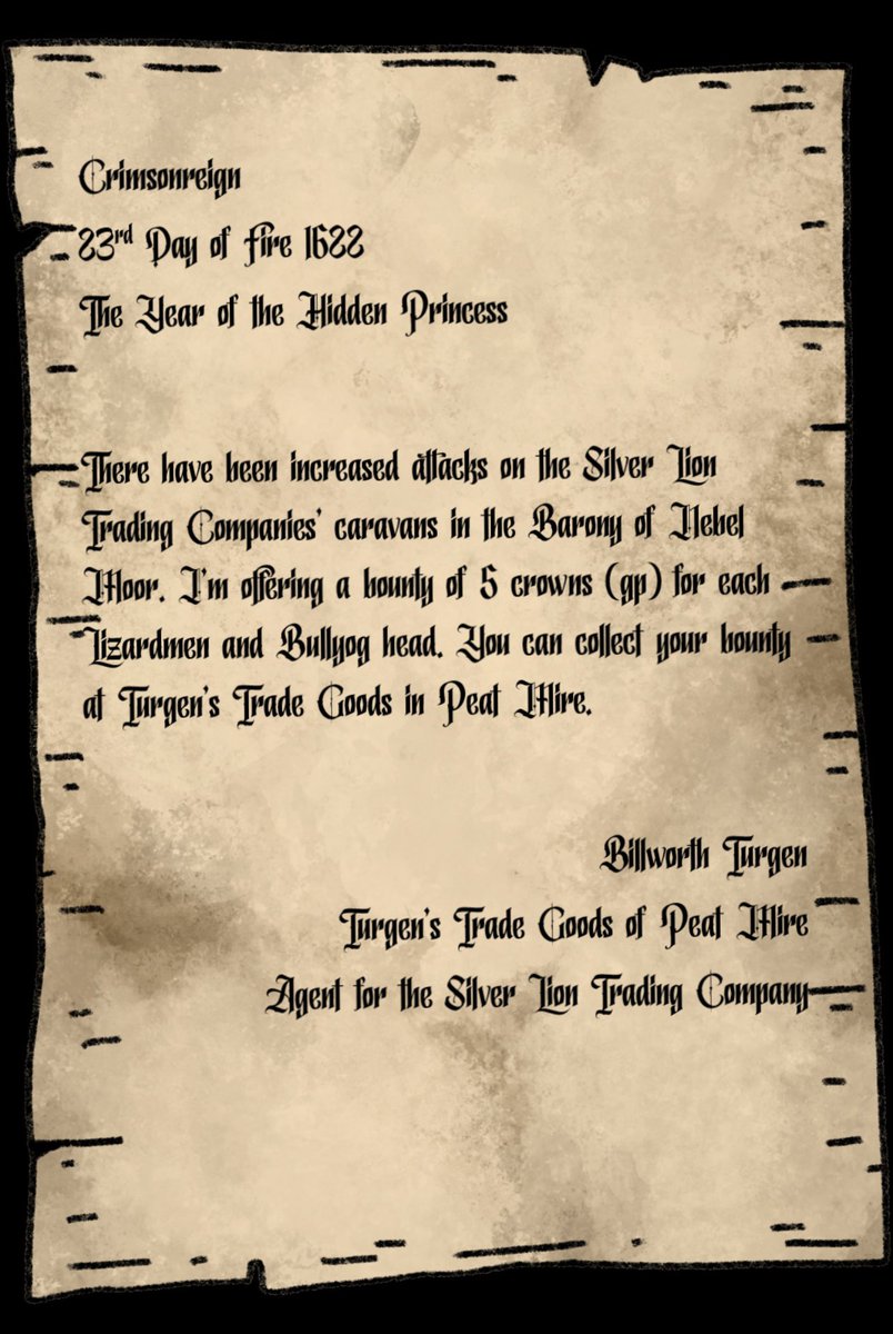 Travis_Fauber's tweet photo. Here is a look at in-game posts found on the request board at The Brazen Strumpet. These are for my Barrowmaze games I’m running at @HerdConWV 2023.
#ttrpg #dnd #dnd5e #dungeonsanddragons #Barrowmaze #megadungeon #herdcon #herdcon2023 #herdconwv https://t.co/4B8RnGMgkv