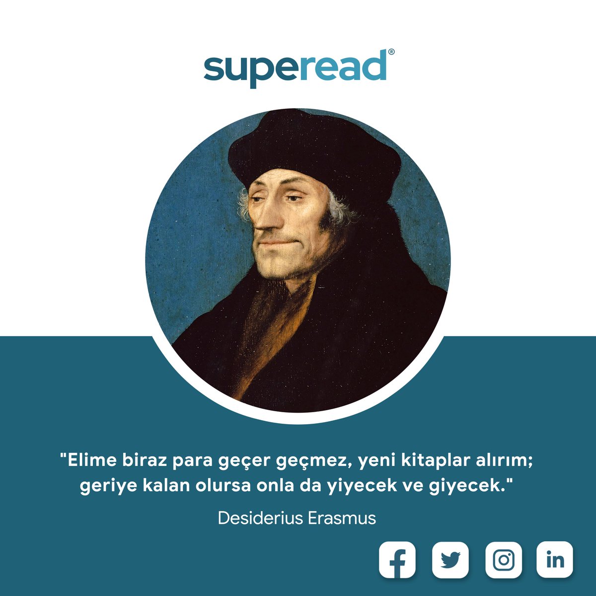 "Elime biraz para geçer geçmez, yeni kitaplar alırım; geriye kalan olursa onla da yiyecek ve giyecek." Desiderius Erasmus

#okumak #reading #speedreading #hızlıokuma