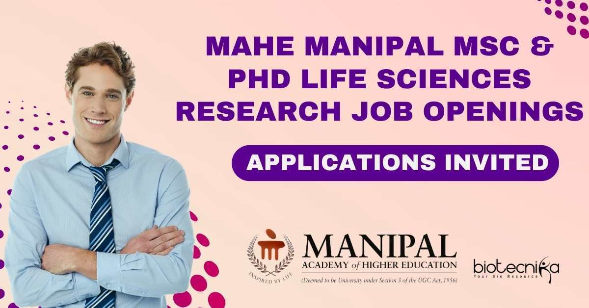 Exciting job opportunities at MAHE Manipal! Apply now for MSc & PhD research positions. Don't miss this chance to advance your career! 🧬
👇
biotecnika.org/2023/03/manipa…

#MAHEManipal #LifeScienceResearch #JobOpenings #MSc #PhD #ResearchPositions #CareerOpportunities