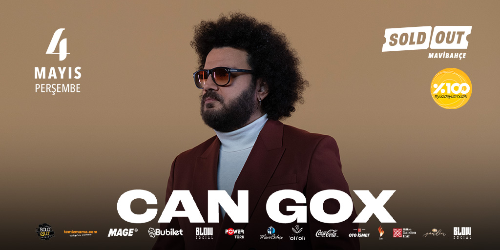 Can Gox, 4 Mayıs Perşembe günü Sold Out Mavibahçe Sahnesi'nde sevenleriyle buluşuyor!

#soldout #mavibahçe #izmir #yüzdeyüzmüzik #konser #cangox