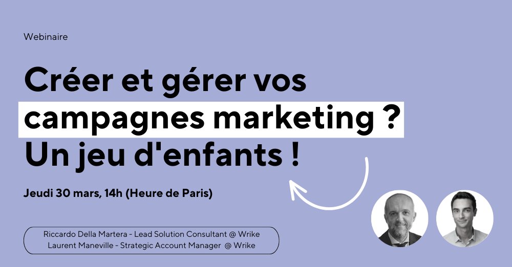 📣 Oyez oyez marketeurs 👉 bit.ly/3FoJK6i
🤯 Vous en avez marre de jongler avec plusieurs outils et feuilles Excel pour gérer vos campagnes marketing ? Découvrez comment créer et gérer vos campagnes plus efficacement peut devenir un jeu d’enfants !

#MarketingAutomation