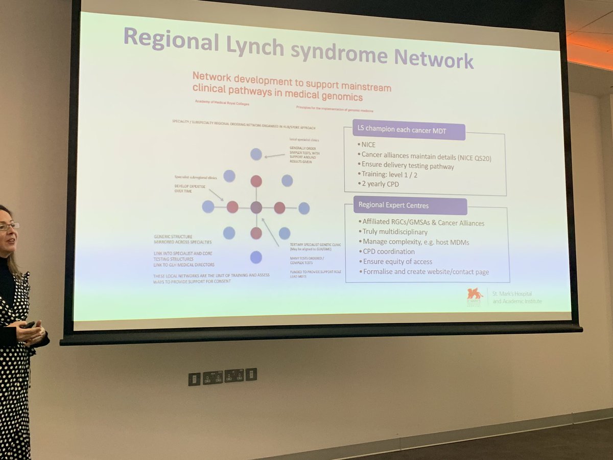 <a href="/CaS_Genomics/">NHS Central and South Genomics</a> Regional Lynch Syndrome networking presented by <a href="/lauramongar/">Lauramonje 💙</a> at our #LynchSyndrome study day. Sponsored by <a href="/NHS_WMCA/">West Midlands Cancer Alliance</a>