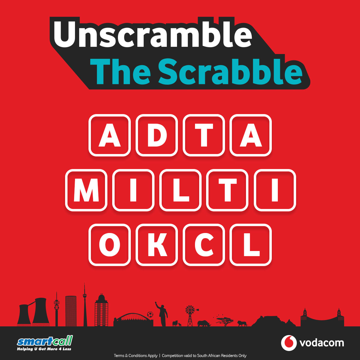 JosephKgatle100's tweet image. Data
Limit
Lock

#UnscrambleTheScrabble #SmartcallWin #GetMore4less