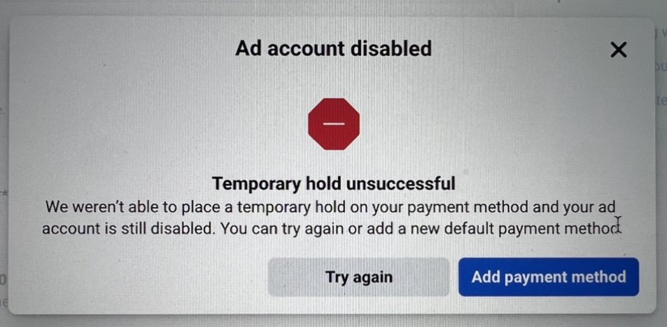 We are having some problems with #facebookads at the moment. This is the message thats keeps coming up. Does anyone know how to solve this asap? Thank you! #facebook @facebook #socialmediads #ads #smma