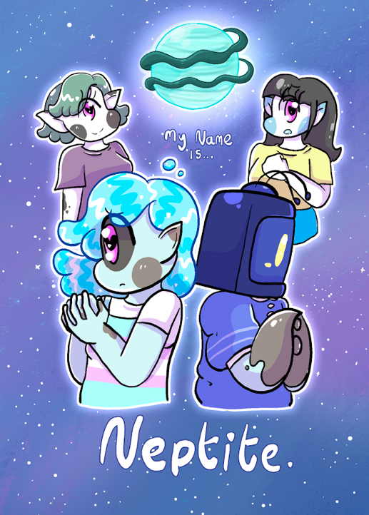 Since it was mothers day yesterday here in the UK, I drew arguably the coolest mum in any of my series, Lyra! She features in my short comic "My Name is Neptite" ! <3