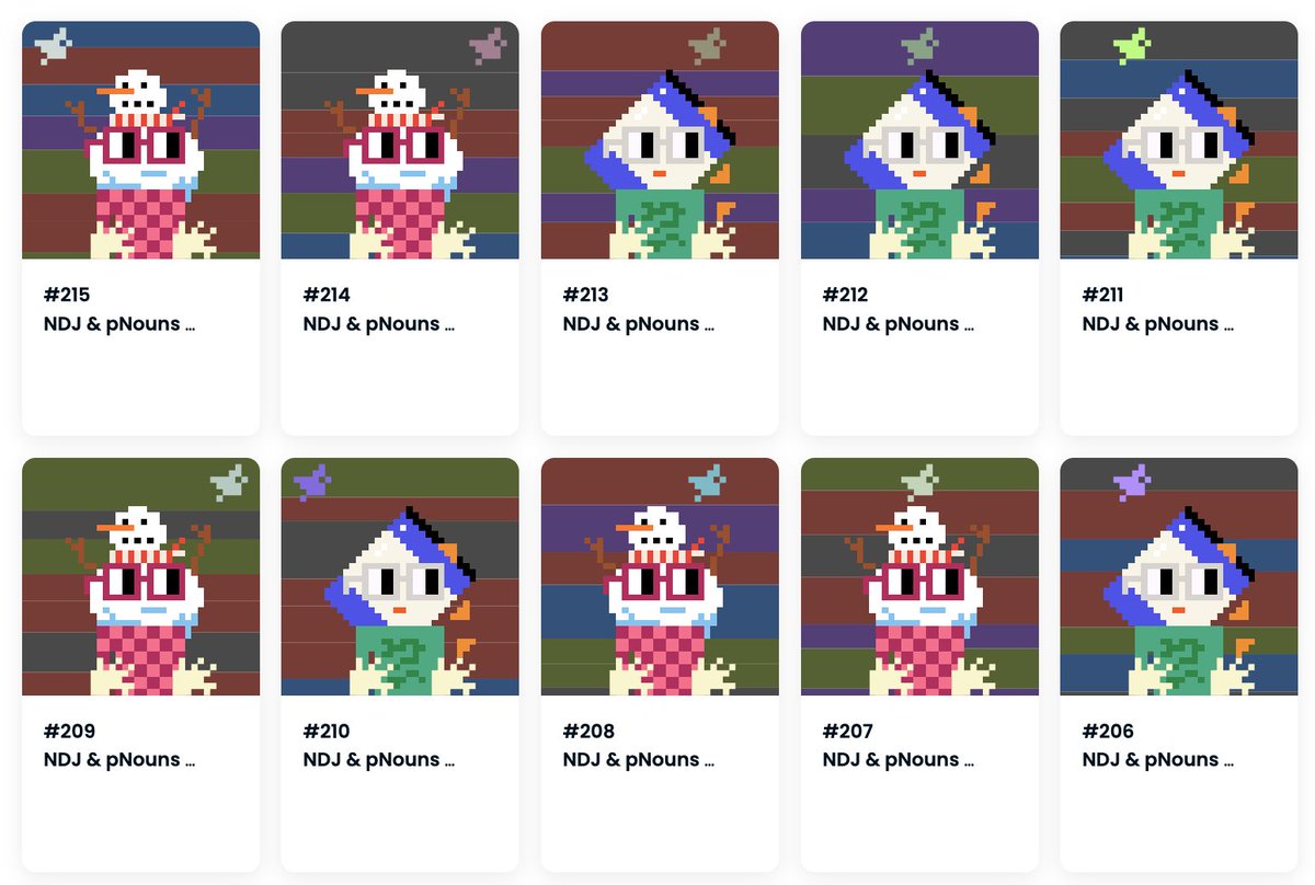 「pNouns × NounsDAOJapan」のコラボNFTの
フリーミント始まってます！

Nouns関連のNFTを保有しているウォレットからミント可能です（事前申請不要）。

ミントサイトはpNouns⚡️の公式Twitterからどうぞ。
👇