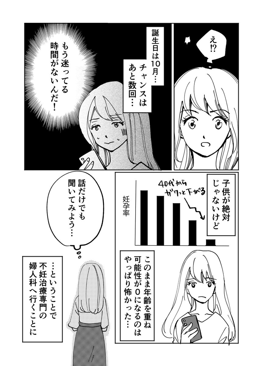 予告編です。届けたい人へ届いて欲しい。
「40歳目前で決断した卵子凍結のリアル」1/2

#漫画が読めるハッシュタグ
#エッセイ漫画 #妊活 